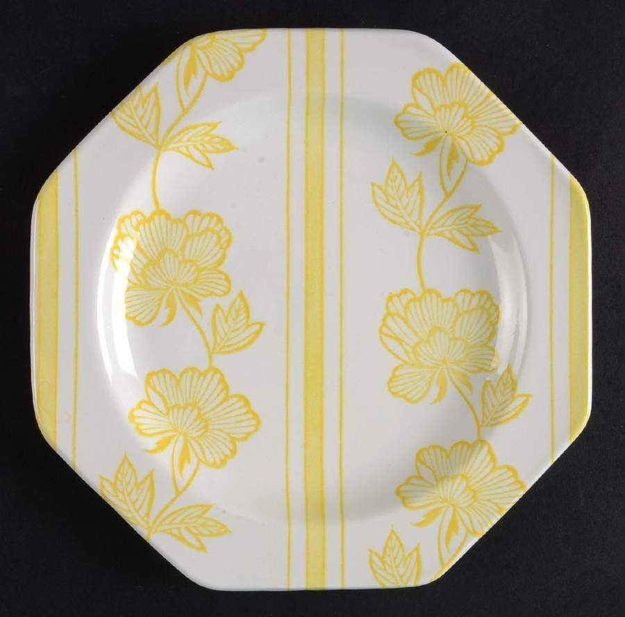 Lotus Yellow Dessert/Pie Plate by J & G Meakin-1