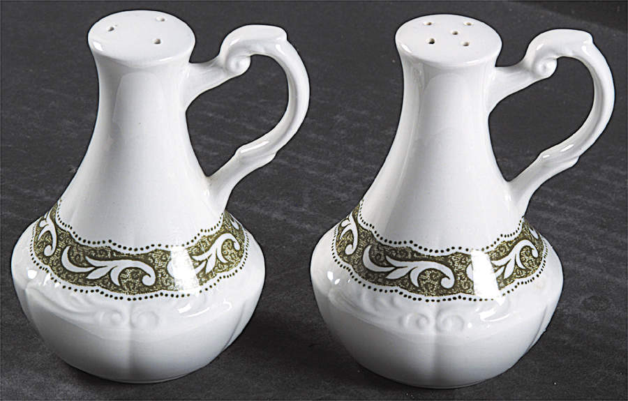 Lucerne Green Salt & Pepper Set by J & G Meakin-1