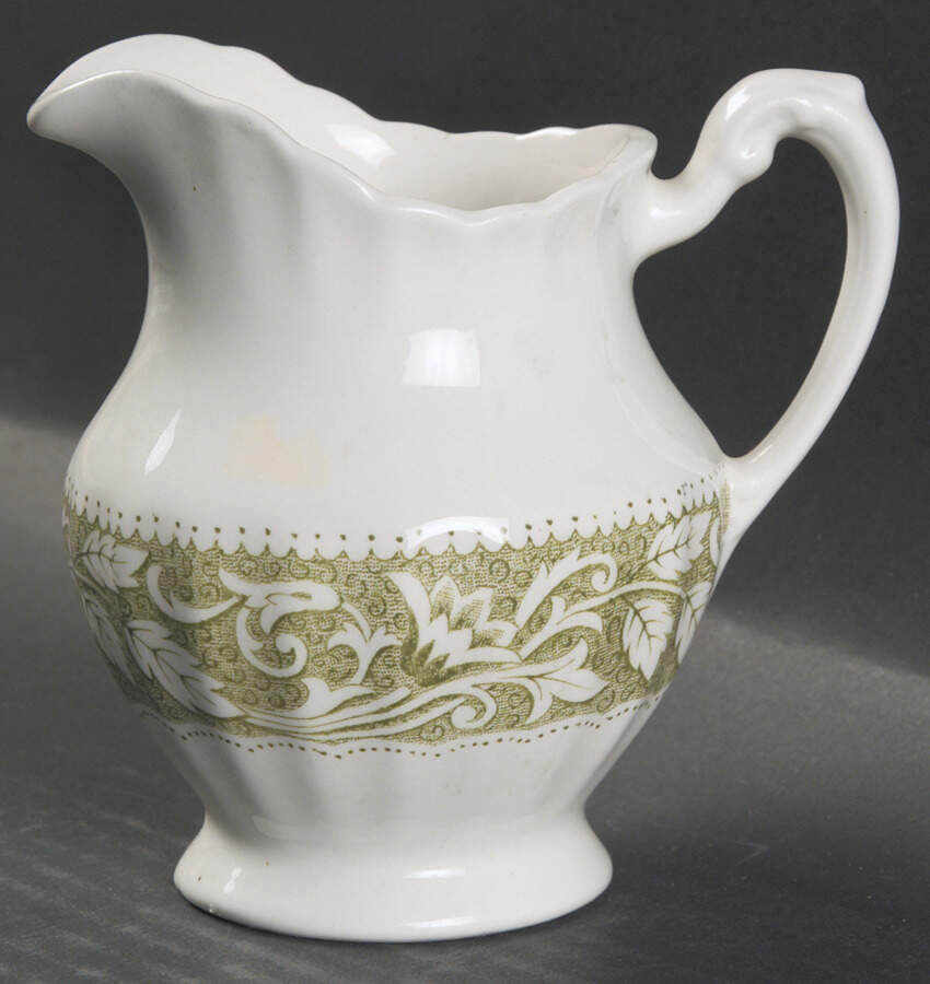 Lucerne Green Creamer by J & G Meakin-1