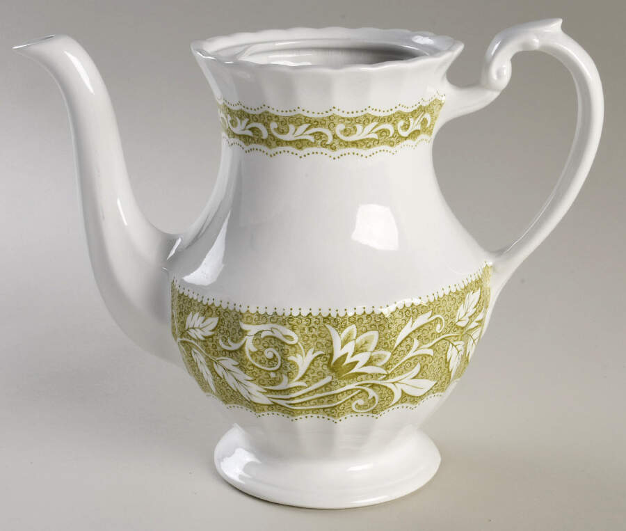 Lucerne Green Coffee Pot No Lid by J & G Meakin-1