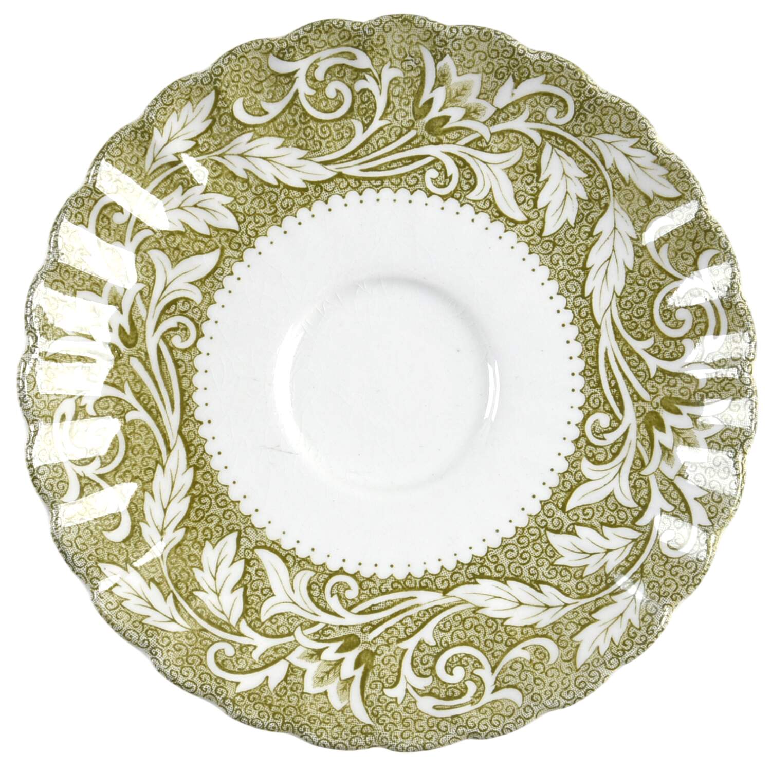 Lucerne Green Saucer by J & G Meakin-1
