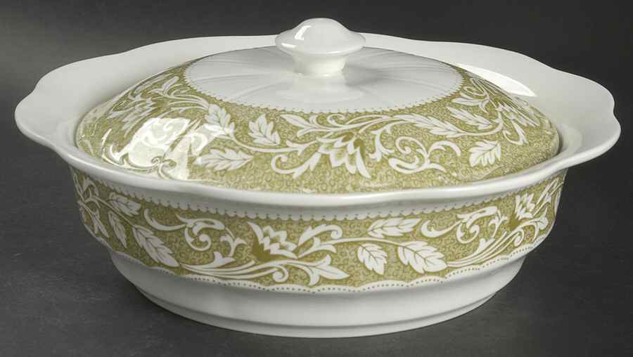 Lucerne Green Round Covered Vegetable by J & G Meakin-1