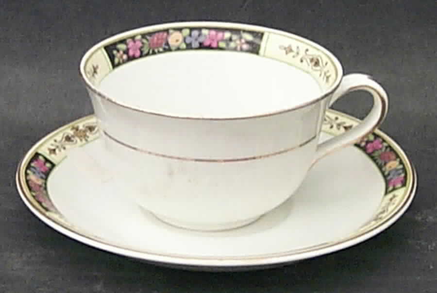 Marcella Flat Cup & Saucer Set by J & G Meakin-1