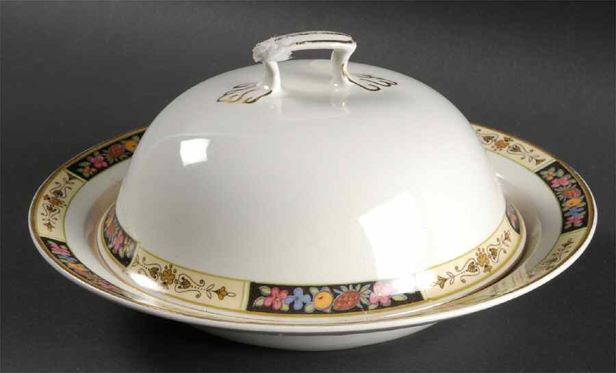 Marcella Round Covered Butter by J & G Meakin-1