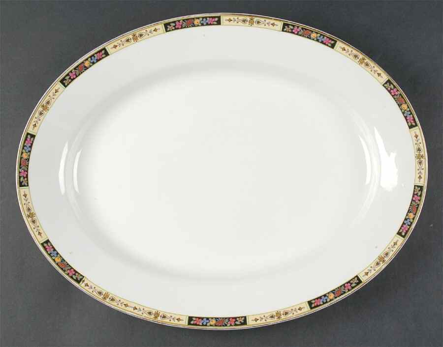 Marcella 16" Oval Serving Platter by J & G Meakin-1