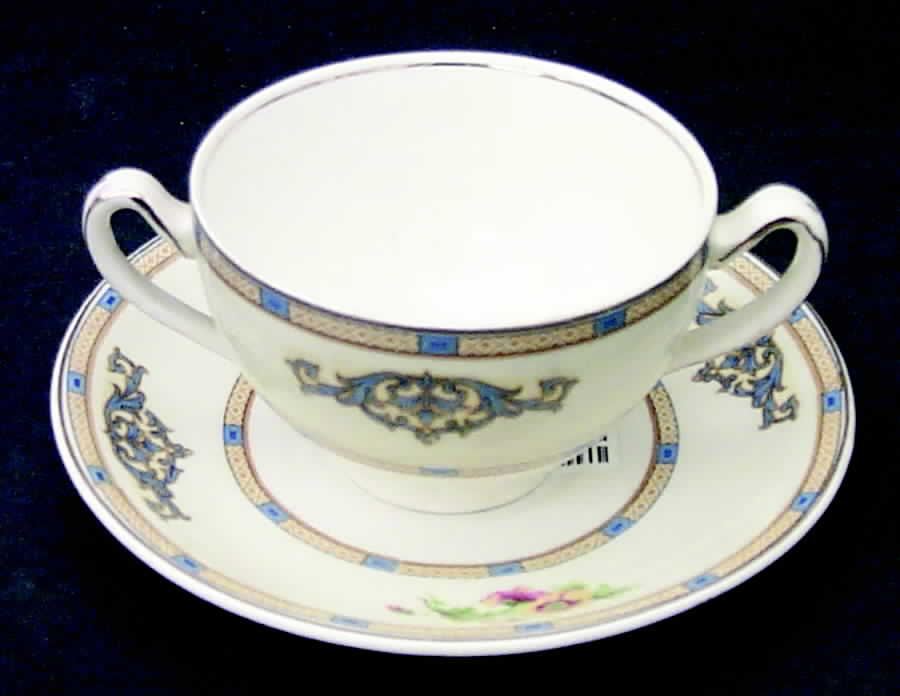 The Margate Flat Bouillon Cup & Saucer by J & G Meakin-1
