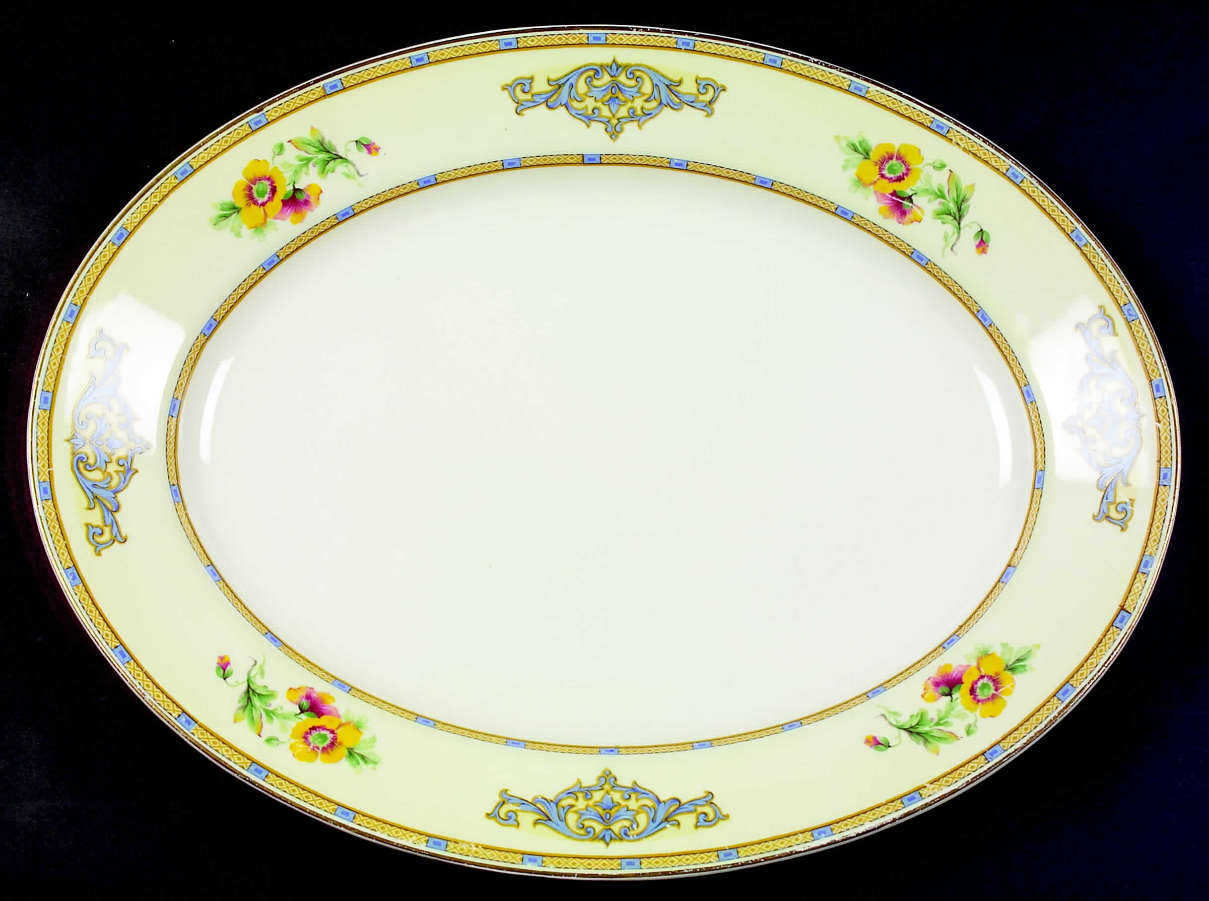 The Margate 14" Oval Serving Platter by J & G Meakin-1