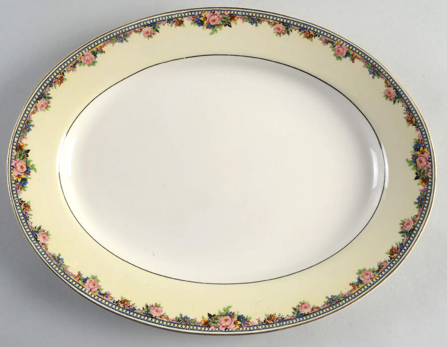 Marion 14" Oval Serving Platter by J & G Meakin-1