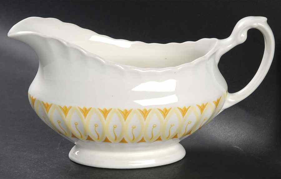 Medici Yellow Gravy Boat by J & G Meakin-1