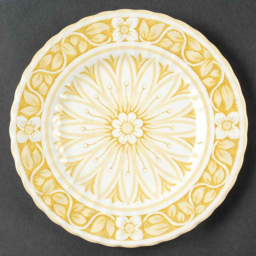 Medici Yellow Dessert/Pie Plate by J & G Meakin-1