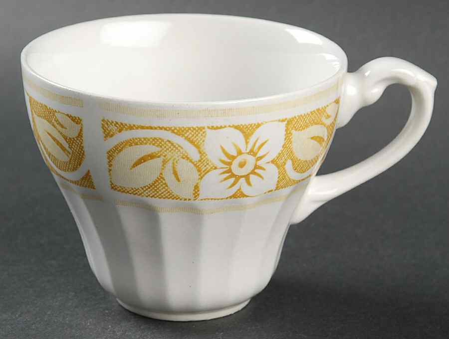 Medici Yellow Flat Cup by J & G Meakin-1