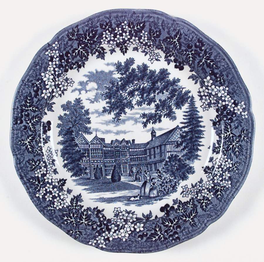Merrie England Blue Dinner Plate by J & G Meakin-1