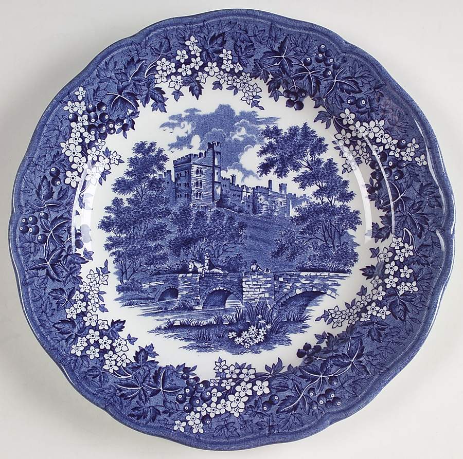 Merrie England Blue Dinner Plate by J & G Meakin-1