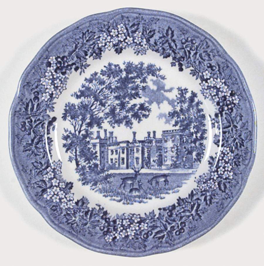 Merrie England Blue Dessert/Pie Plate by J & G Meakin-1