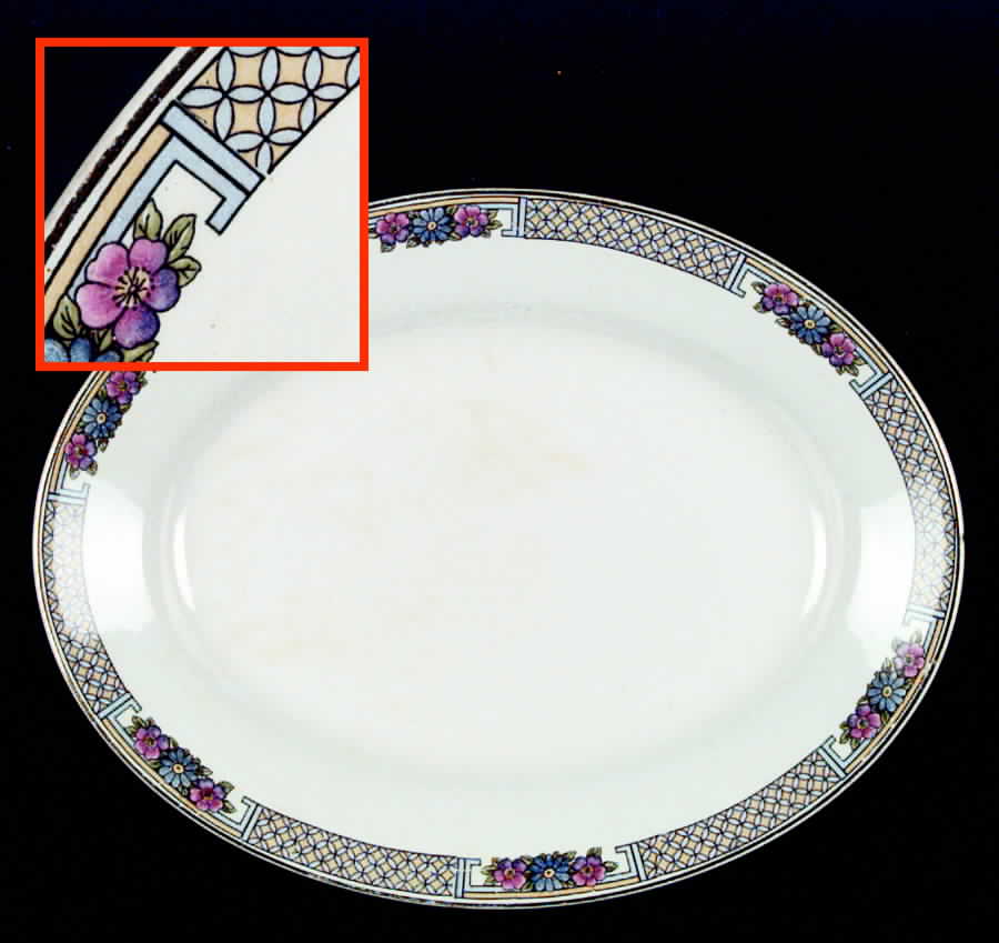 MEK29 12" Oval Serving Platter by J & G Meakin-1