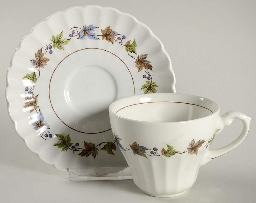 MEK4 Flat Cup & Saucer Set by J & G Meakin-1