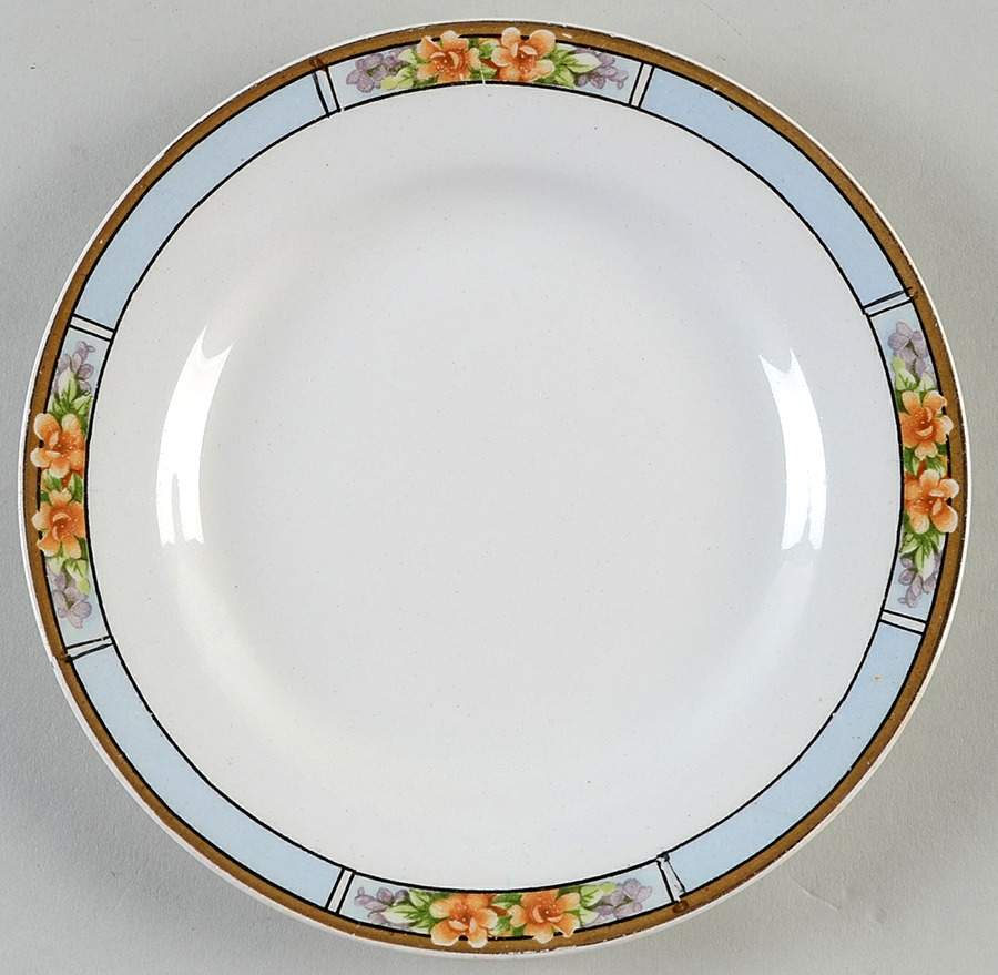 Nebraska Blue Bread & Butter Plate by J & G Meakin-1