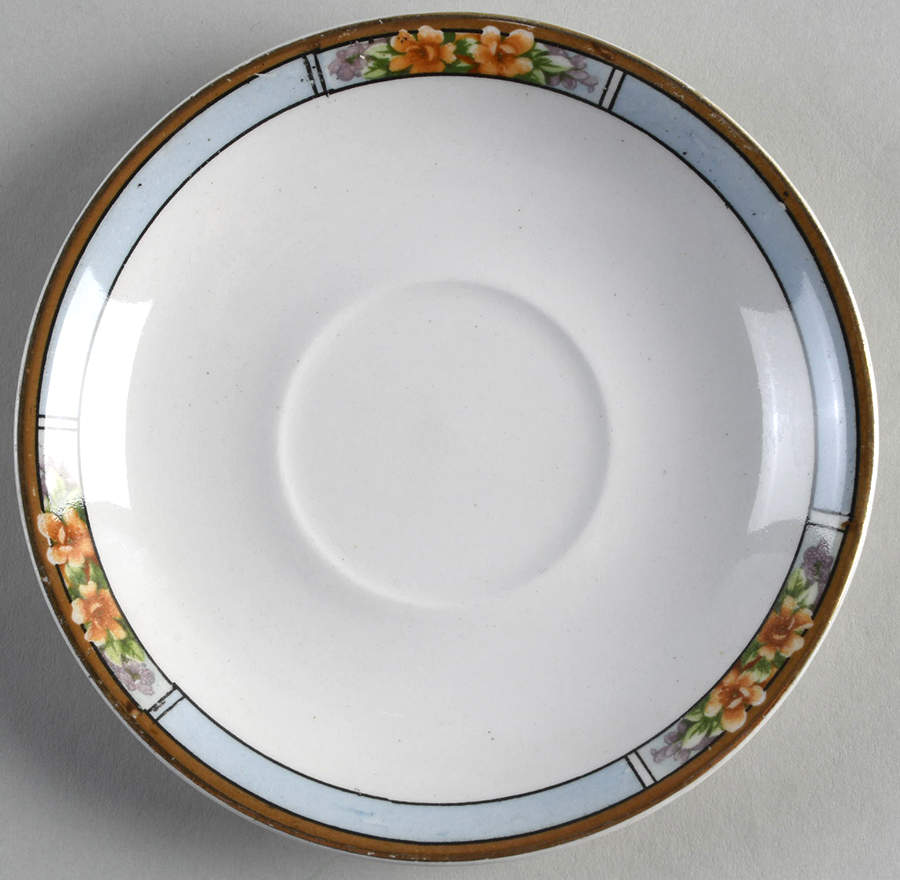 Nebraska Blue Saucer by J & G Meakin-1