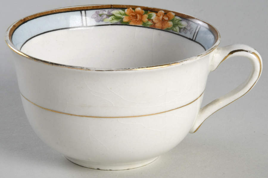 Nebraska Blue Flat Cup by J & G Meakin-1