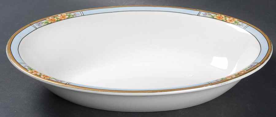 Nebraska Blue 10" Oval Vegetable Bowl by J & G Meakin-1