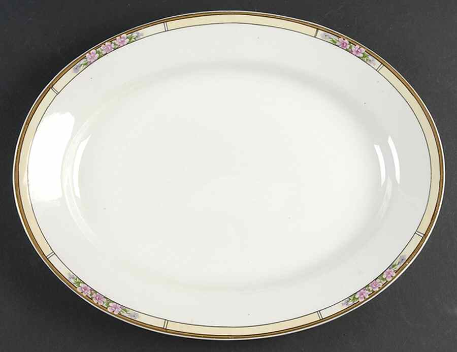 Nebraska Cream 16" Oval Serving Platter by J & G Meakin-1