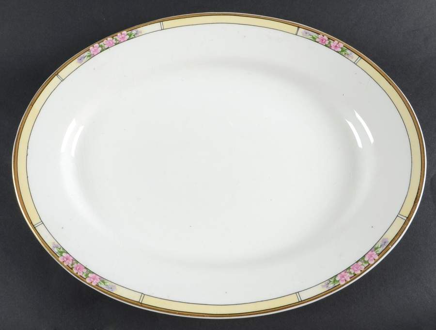 Nebraska Cream 14" Oval Serving Platter by J & G Meakin-1