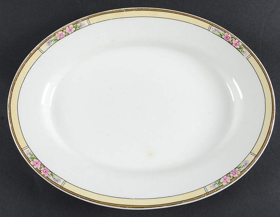 Nebraska Cream 12" Oval Serving Platter by J & G Meakin-1