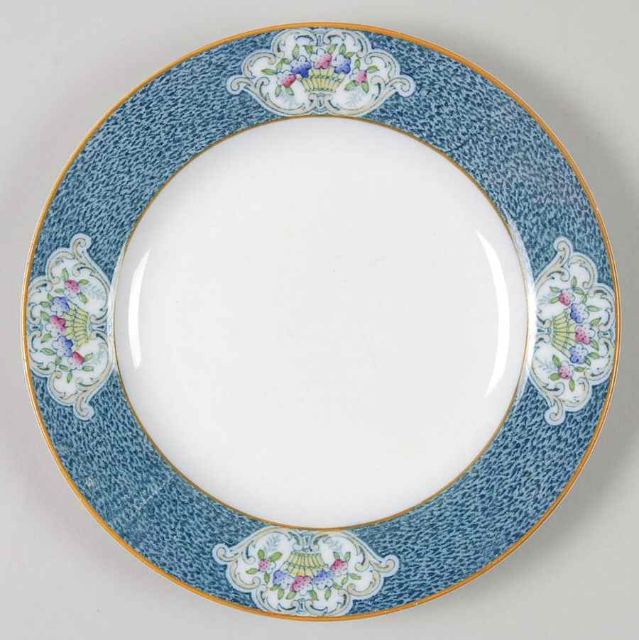 Newark (Blue On White) Bread & Butter Plate by J & G Meakin-1