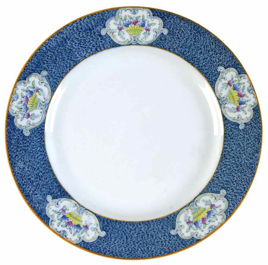 Newark (Blue On White) Luncheon Plate by J & G Meakin-1
