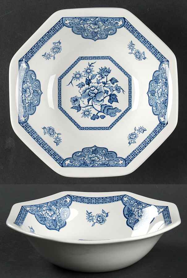 Old Pekin Blue Coupe Cereal Bowl by J & G Meakin-1