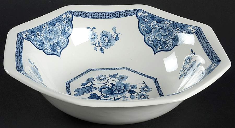 Old Pekin Blue 8" Round Vegetable Bowl by J & G Meakin-1