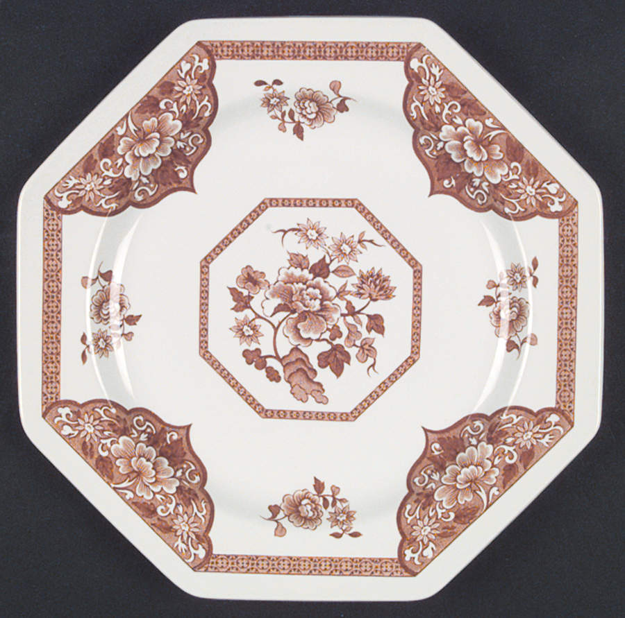 Old Pekin Brown Dinner Plate by J & G Meakin-1