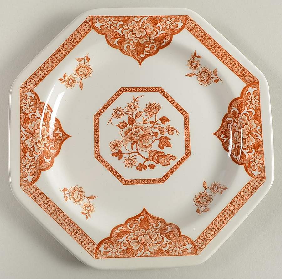 Old Pekin Brown Dessert/Pie Plate by J & G Meakin-1