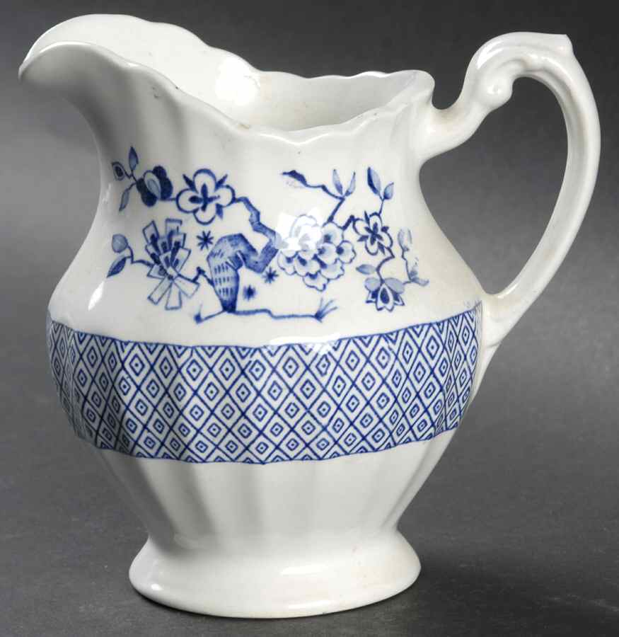 Park Lane Blue and White Creamer by J & G Meakin-1
