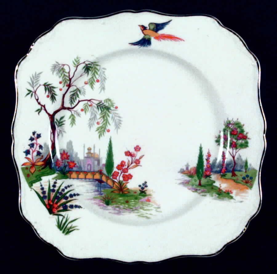 Persian Garden Square Luncheon Plate by J & G Meakin-1