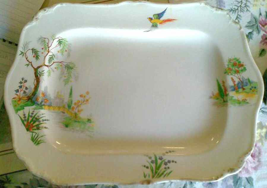 Persian Garden 12" Oval Serving Platter by J & G Meakin-1