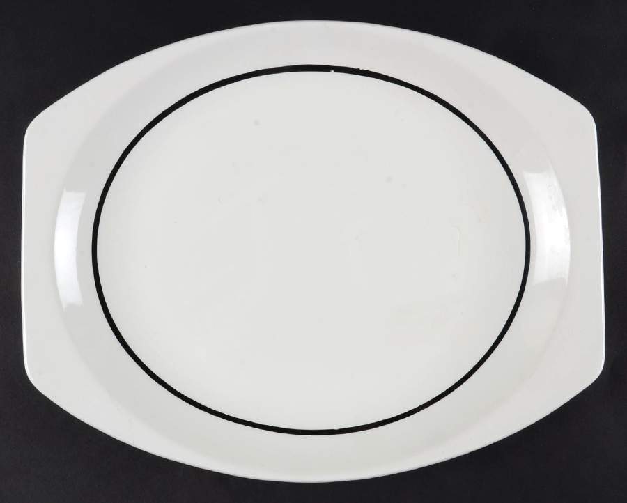 Pierrot 12" Oval Serving Platter by J & G Meakin-1