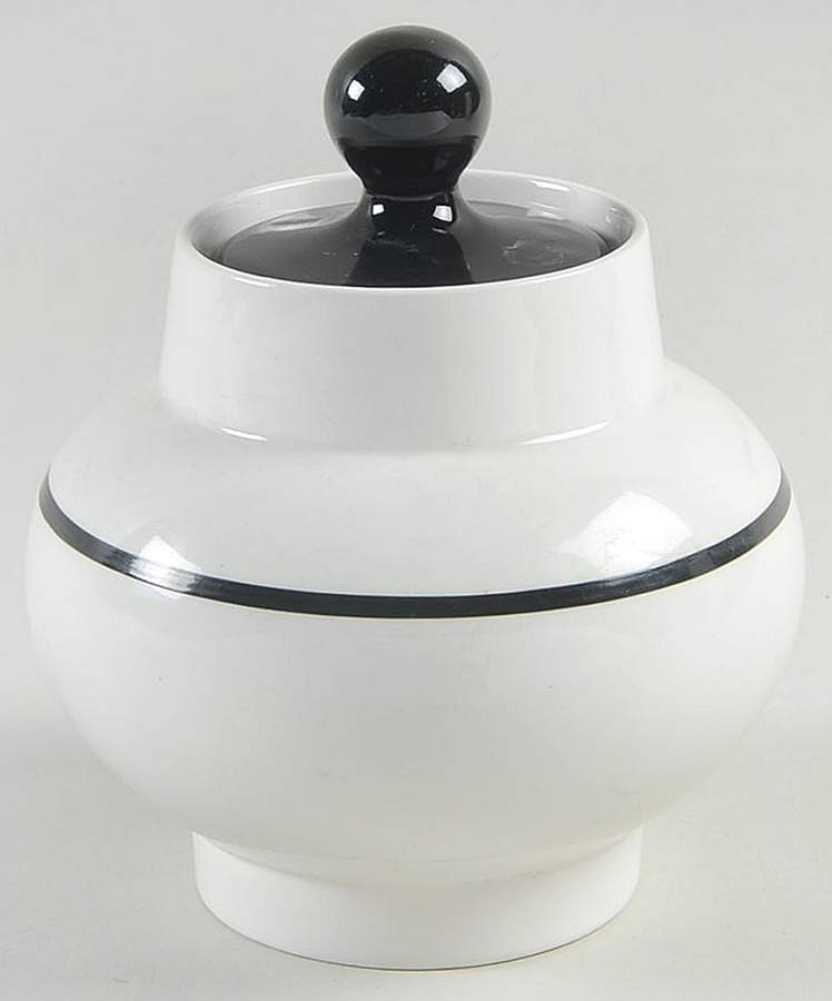 Pierrot Sugar Bowl & Lid by J & G Meakin-1