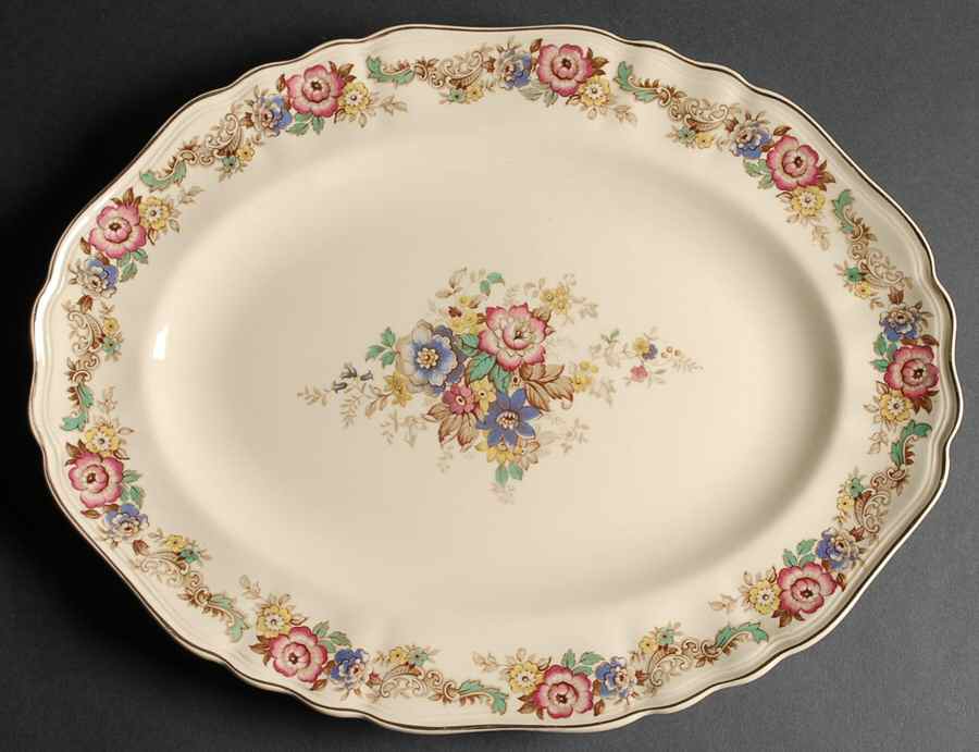 Pilgrim (Sunshine) 16" Oval Serving Platter by J & G Meakin-1