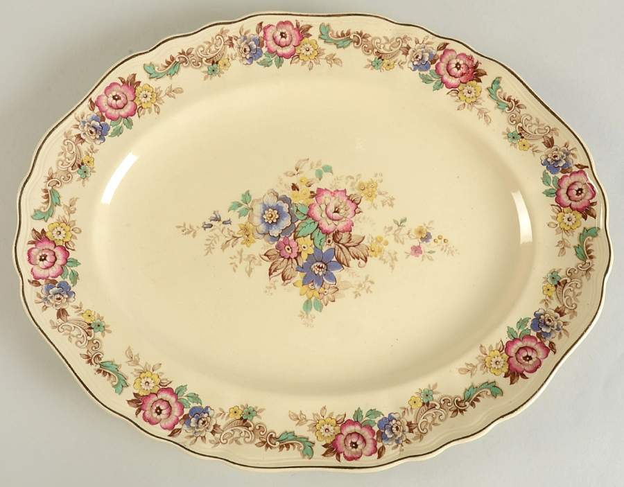 Pilgrim (Sunshine) 14" Oval Serving Platter by J & G Meakin-1