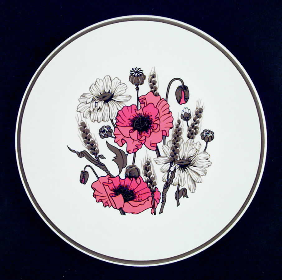 Poppy Dinner Plate by J & G Meakin-1