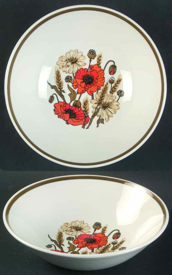 Poppy Coupe Cereal Bowl by J & G Meakin-1
