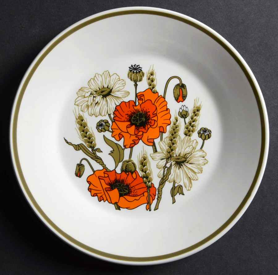 Poppy Dessert/Pie Plate by J & G Meakin-1