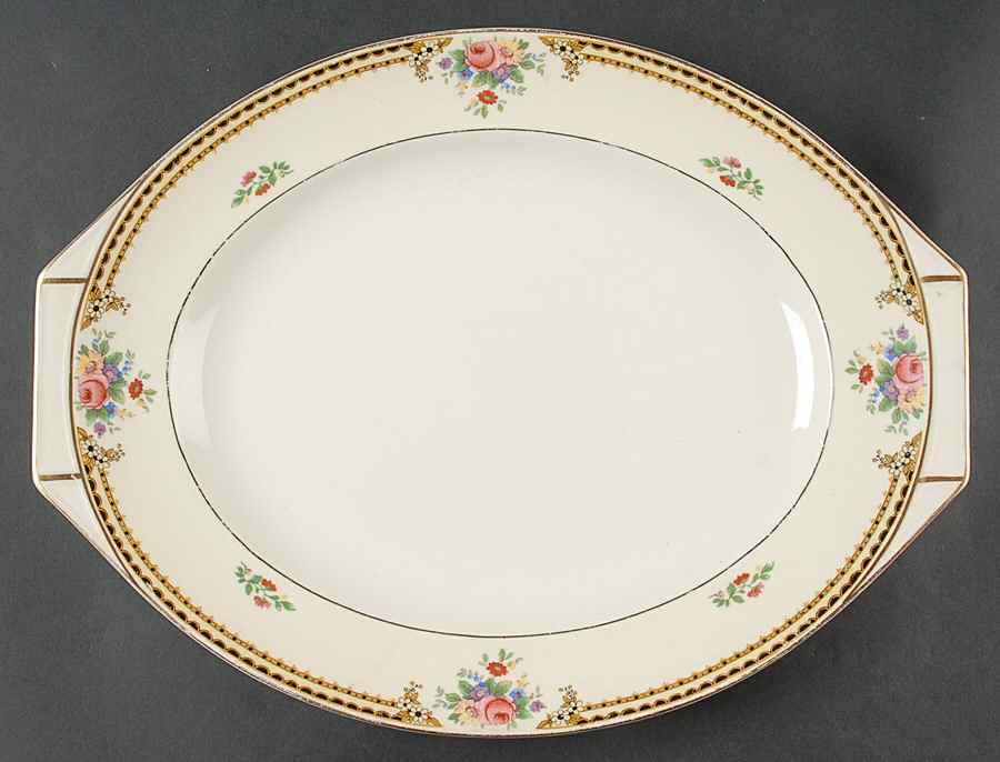 Princeton 14" Oval Serving Platter by J & G Meakin-1