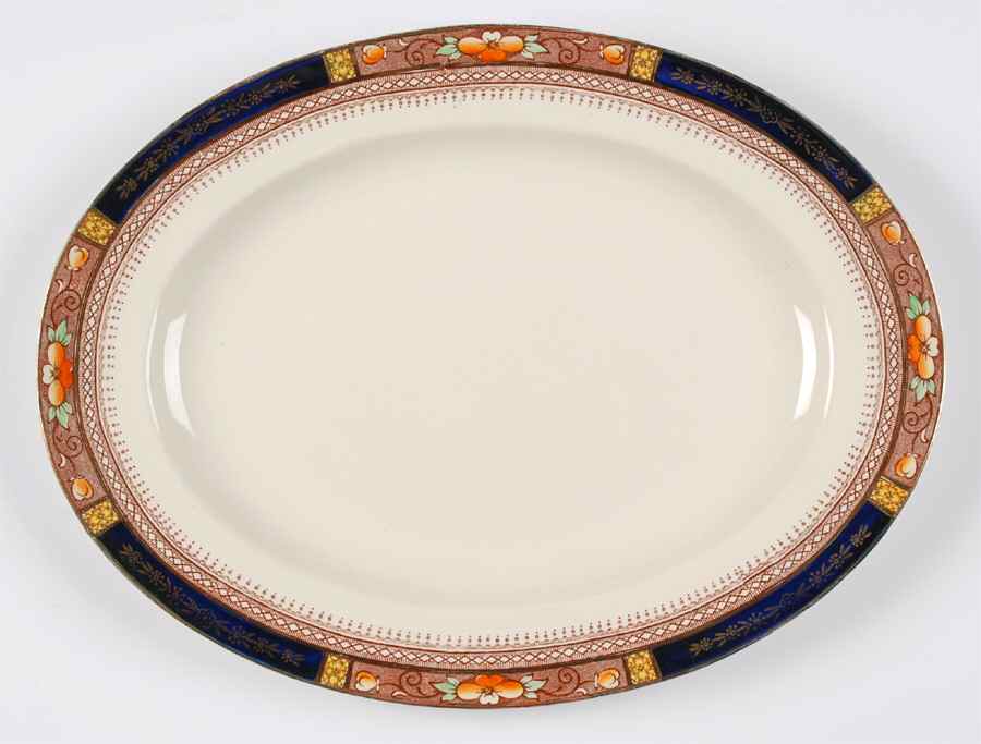 Queen Mary 14" Oval Serving Platter by J & G Meakin-1