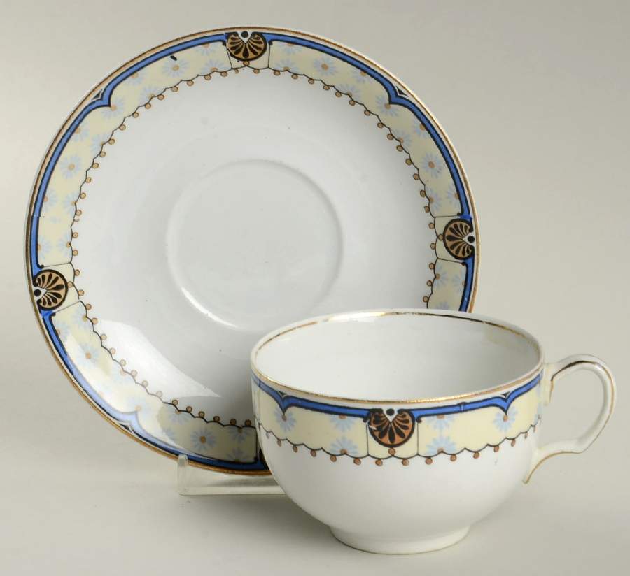 Radiant Flat Cup & Saucer Set by J & G Meakin-1