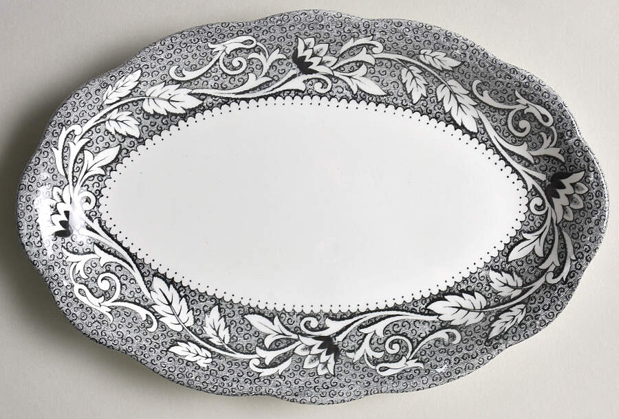 Renaissance Black White Relish by J & G Meakin-1