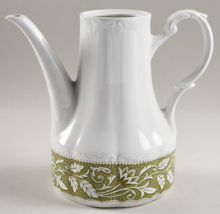 Renaissance Green Coffee Pot No Lid by J & G Meakin-1