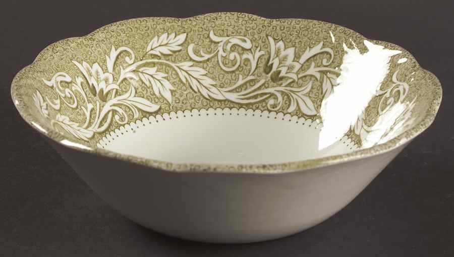 Renaissance Green Coupe Cereal Bowl by J & G Meakin-1
