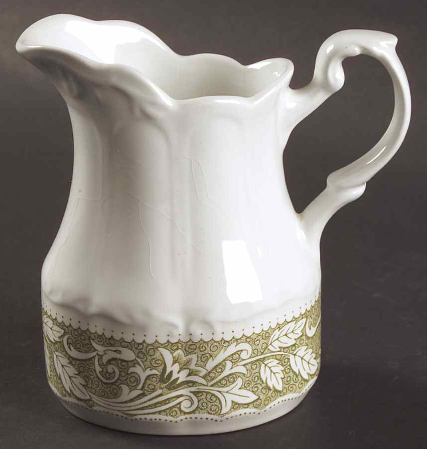 Renaissance Green Creamer by J & G Meakin-1
